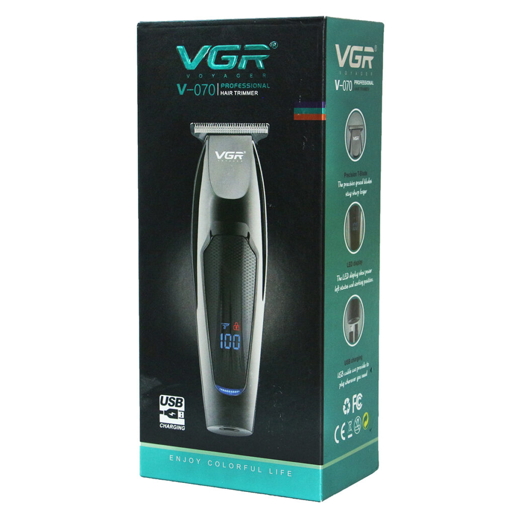 ماشین اصلاح موی صورت وی جی ار کد 070 | مشکی براق | گارانتی اصالت و سلامت فیزیکی کالا