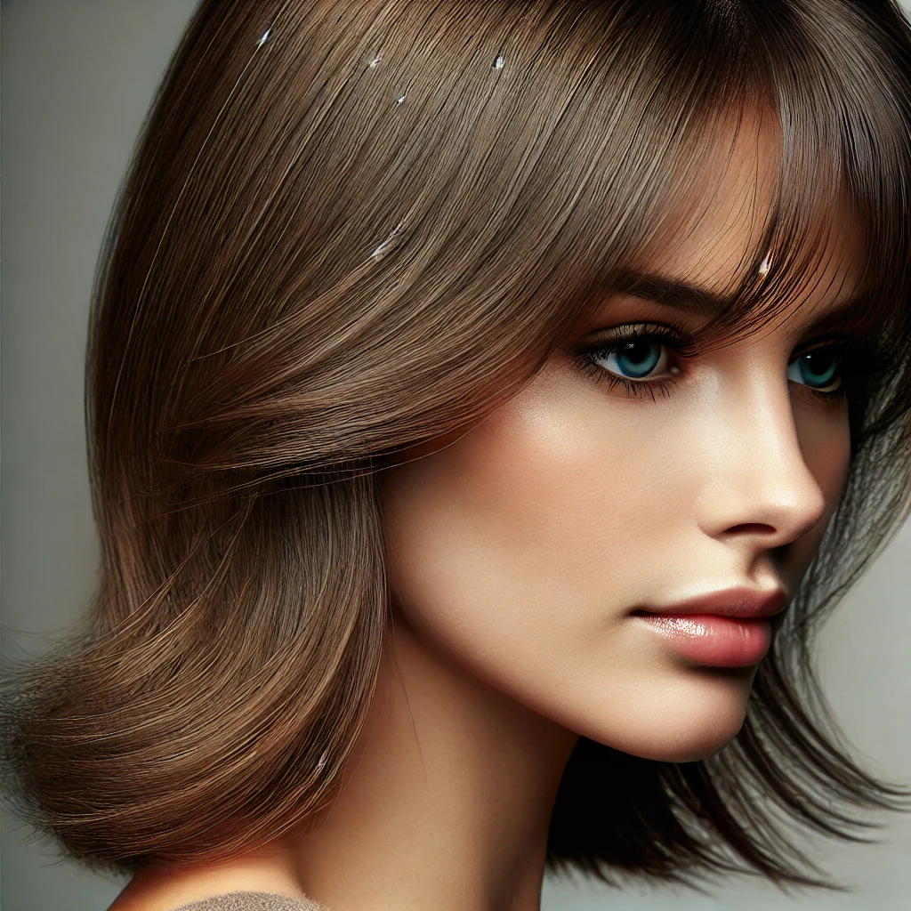 مدل موی چتری مایل Side Swept Bangs