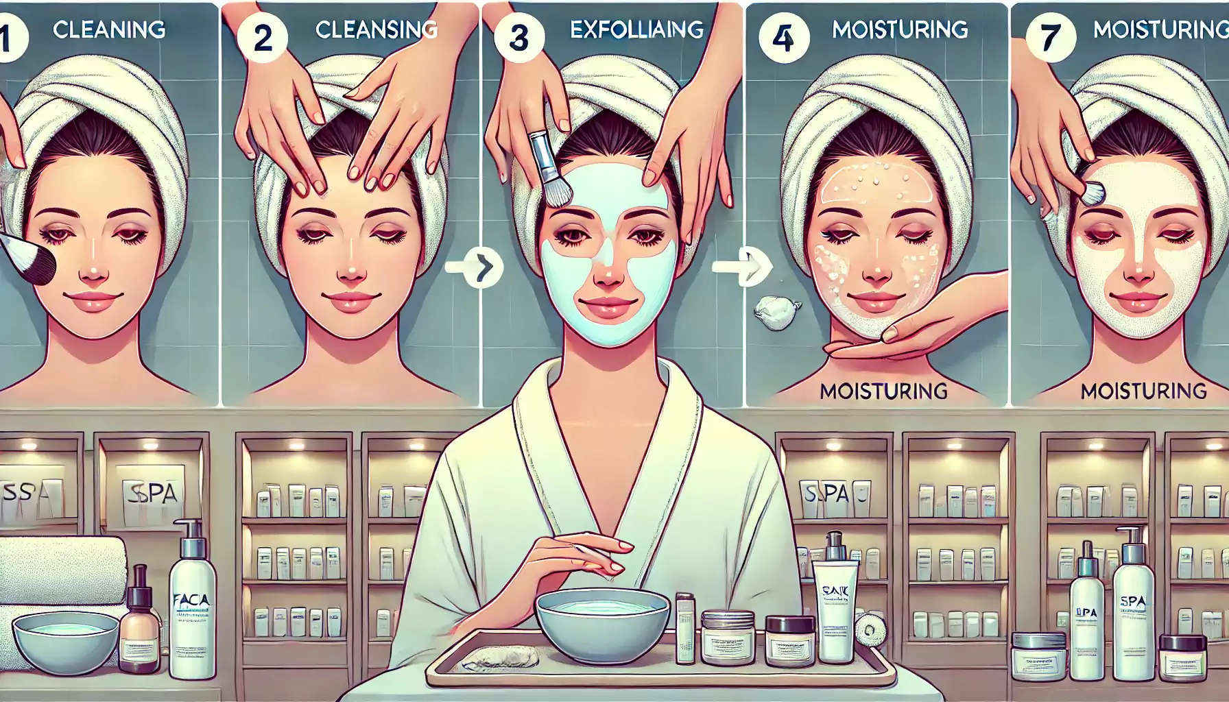 مراحل انجام فشیال صورت 