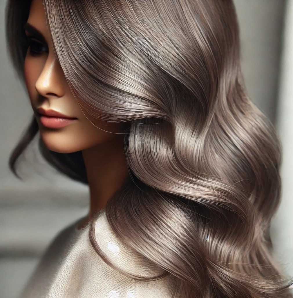 رنگ موی قهوه‌ای خاکستری سرد